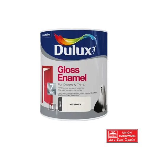 DULUX GLOSS MID BROWN 1 LITRE