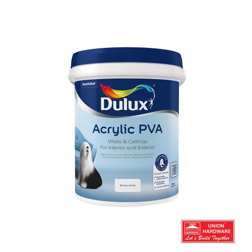 DULUX INT EXT PVA WHITE 20L