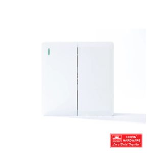 2G 1W PLATE SWITCH WHITE