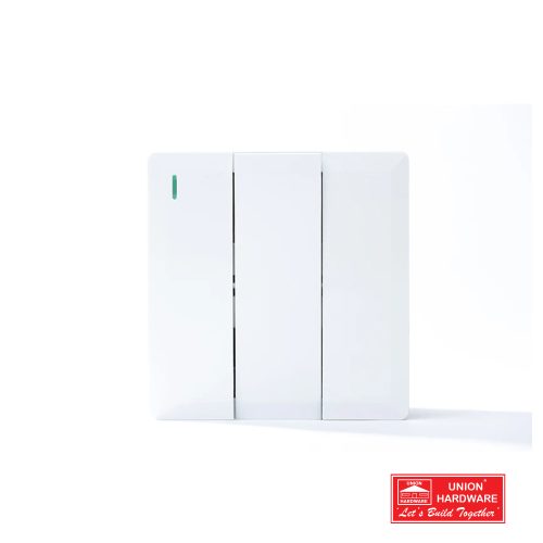 3G 2W PLATE SWITCH WHITE