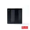 4G 2W PLATE SWITCH BLACK