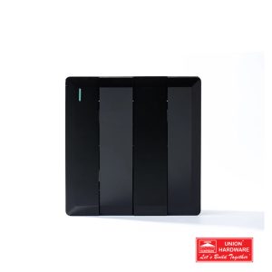 4G 2W PLATE SWITCH BLACK