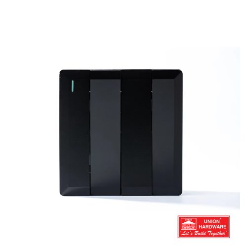 4G 2W PLATE SWITCH BLACK