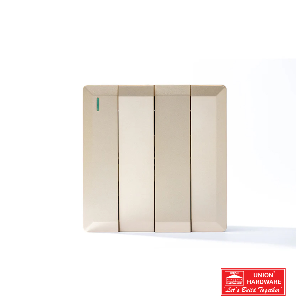 4G 2W PLATE SWITCH GOLD