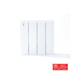 4G 2W PLATE SWITCH WHITE