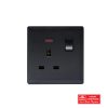 SWITCHED 13A SOCKET WITH NEON BLACK