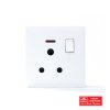 SWITCHED 15A SOCKET WITH NEON WHITE