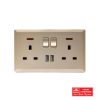 SWITCH DOUBLE 13A SOCKET WITH 2USB PORT