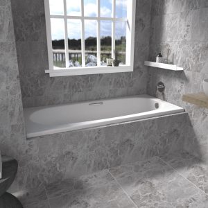 ASP ARUBA DROP IN BATH WHI 1700X420MM WT HANDLES