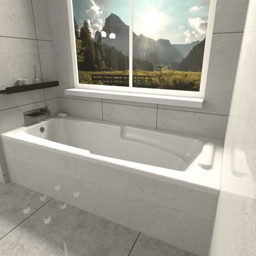 ASP NEW YORK D.I BATH WHI 1800X410MM NO HANDLES