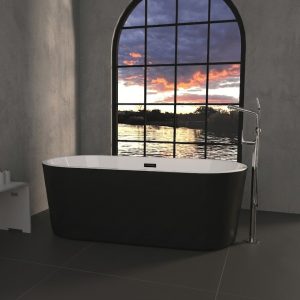 ASP CAYMAN 1 PC MT BLK FREE STANDING BATH 1690X600