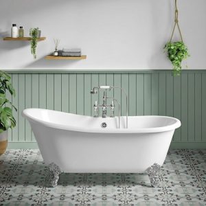 ASP MALTA SLIPPER BATH EXCL FEET 1580X795MM WHI