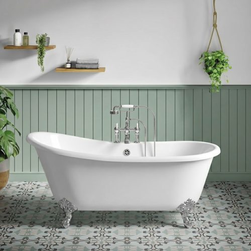 ASP MALTA SLIPPER BATH EXCL FEET 1580X795MM WHI