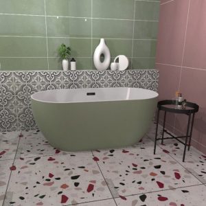 ASP ZALA 1 PC SAGE GRN FREE STANDING BATH 1440X570