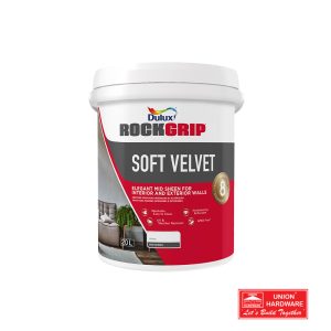 DULUX ROCKGRIP SOFT VELVET WHITE 20LT