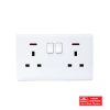 SWITCHED  DOUBLE 13A SOCKET WITH NEON W