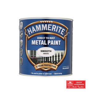 DULUX HAMMERITE SMOOTH WHITE 5LT