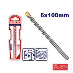 EMTOP MASSONARY DRILL BIT TC TIP 6MM