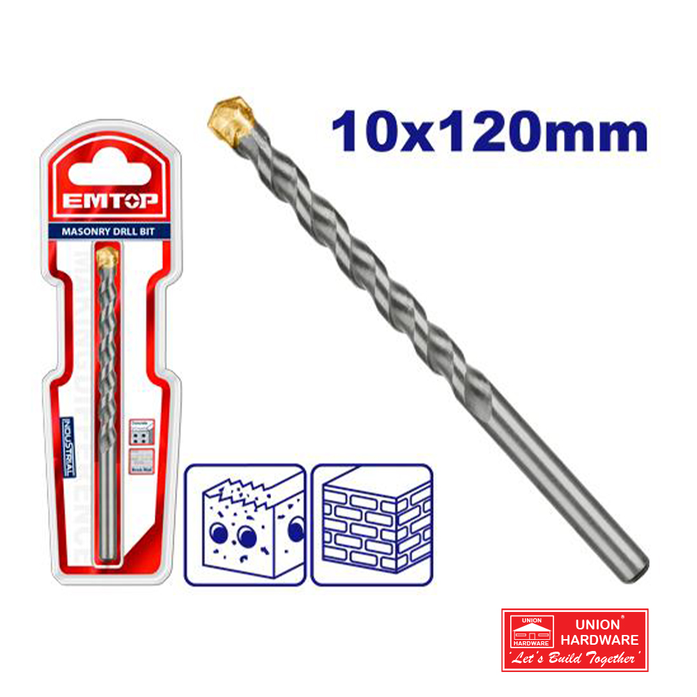 EMTOP MASSONARY DRILL BIT 10MM TCTIP