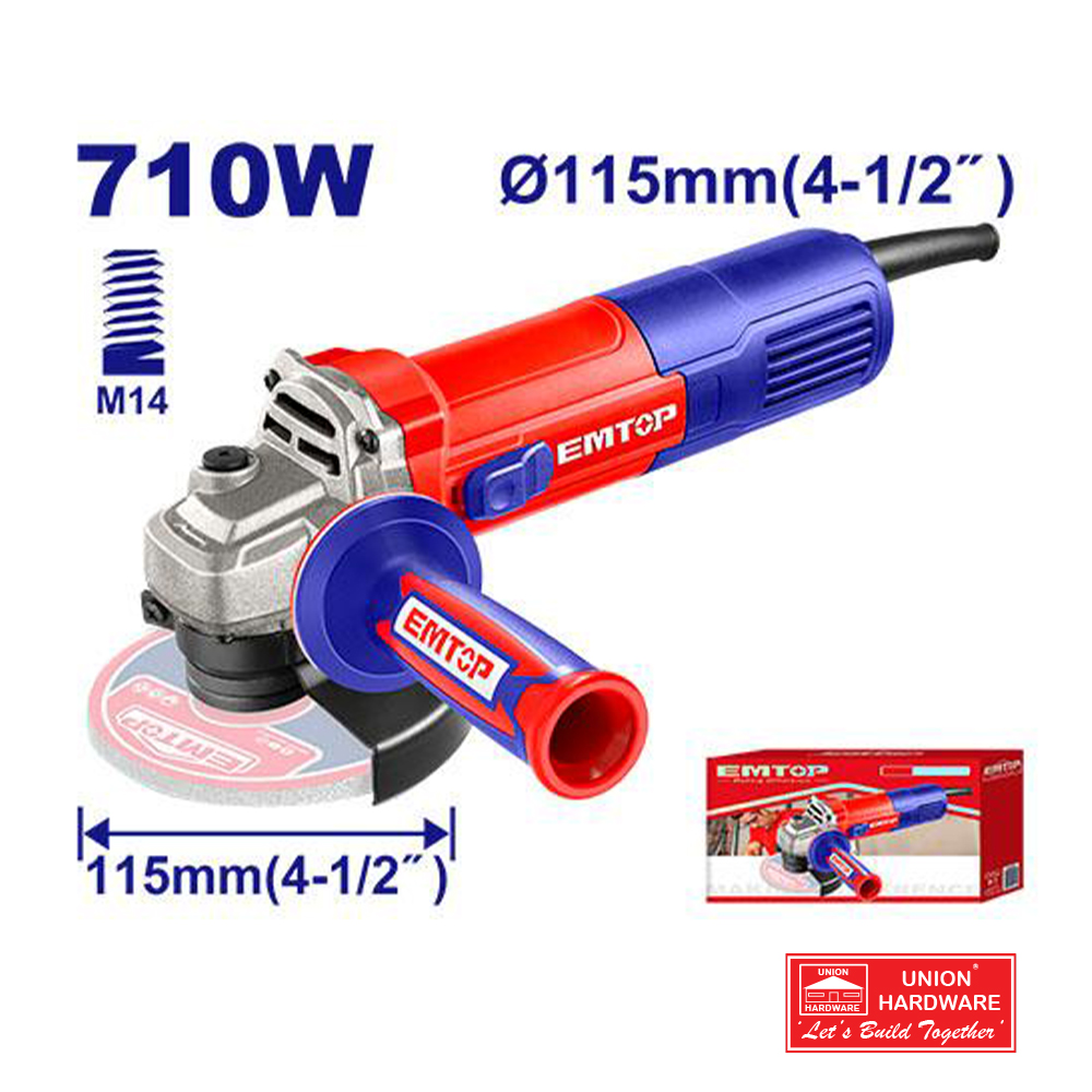 EMTOP ANGLE GRINDER 115MM 710W