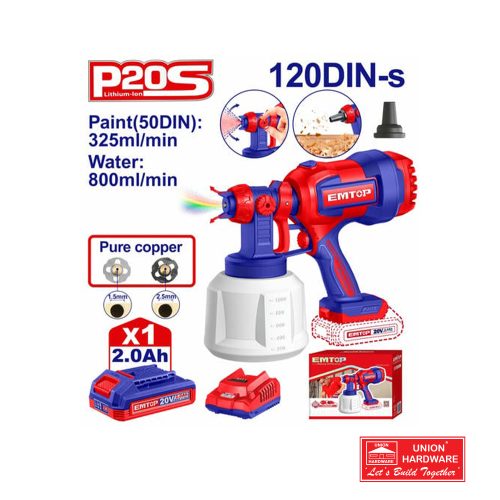 EMTOP CORDELESS SPRAY GUN 800ML/MIN NB