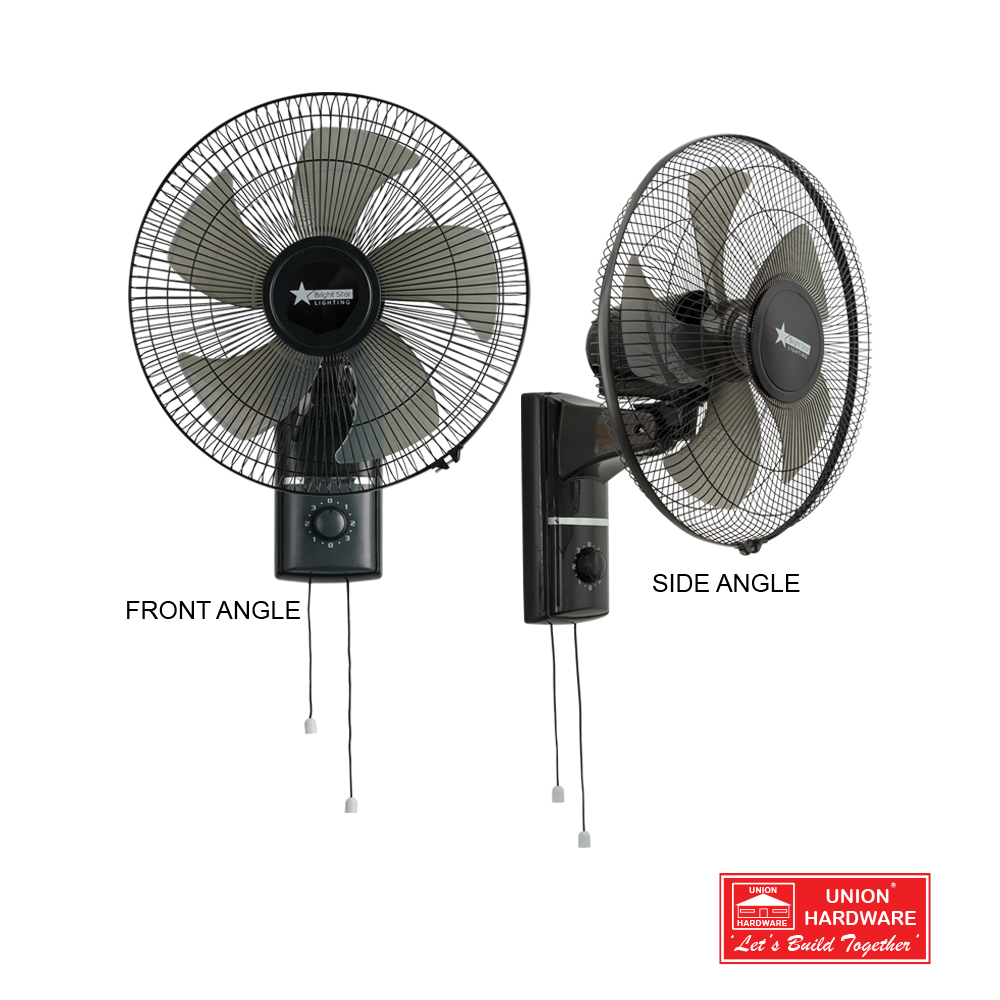 BST WALL FAN 025 BLACK 16 INCH