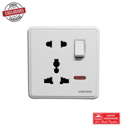 MULTIFUNCTION  SOCKET 2 PIN+ 3 PIN 4076