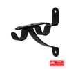 KC BRACKET FLAT 25MM DOUBLE BLACK 2 P/PACK