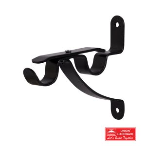 KC BRACKET FLAT 25MM DOUBLE BLACK 2 P/PACK