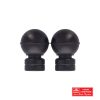KC FINIAL BALL 25MM PLAS BLACK 2 P/PACK