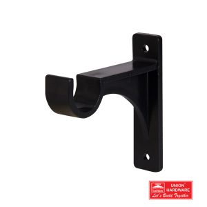 KC BRACKET 25MM SINGLE PLASTIC BLACK 2 P/PACK