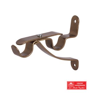 KC BRACKET FLAT 25MM DOUBLE ANTQ BRONZE 2 P/PACK