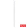 KC POLE W/IRON BLACK 25MM 1M