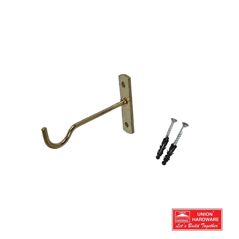 KC BRASS 25MM METAL HOOK BRACKET 2 P/PACK