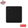 AKKOSTAR 2 GANG 1 WAY SWITCH BLACK