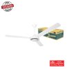 AKKOSTAR 75W 56 INCH CEILING FAN WHITE N WIDE SLVR