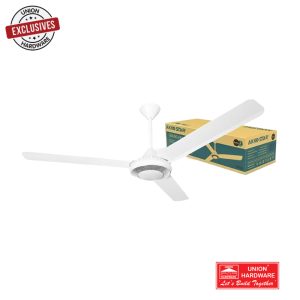 AKKOSTAR 75W 56 INCH CEILING FAN WHITE N WIDE SLVR