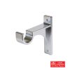 KC BRACKET 25MM SINGLE PLASTIC CHROME 2 P/PACK