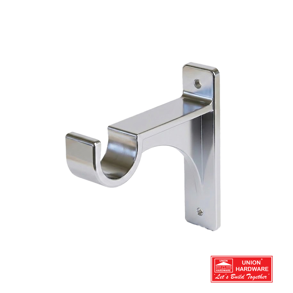 KC BRACKET 25MM SINGLE PLASTIC CHROME 2 P/PACK
