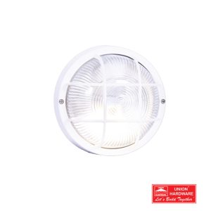 BST ROUND GRID PVC BULKHEAD WH