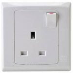 SWITCH SINGLE SOCKET 13A   MK