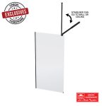 FN LEWM12BC LECTRO SHWR SCREEN MT BLK CL 1200X2000
