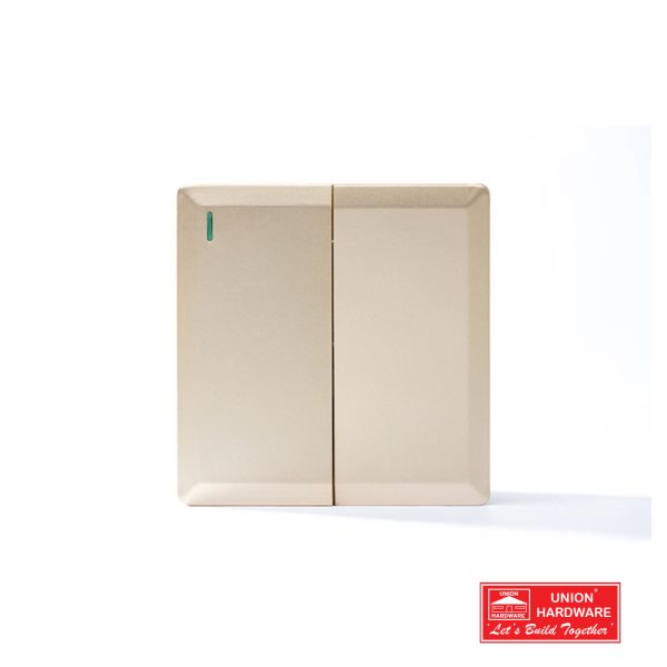 S7003G 2G 1W PLATE SWITCH GOLD 600x600