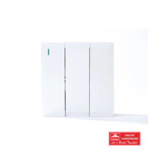 3G 2W PLATE SWITCH WHITE