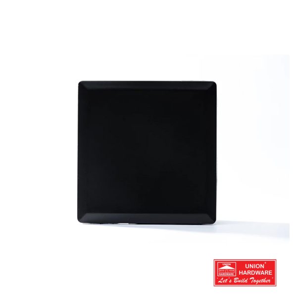 S7042B 3X3 BLANK PLATE BLACK 600x600