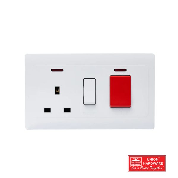 S7044W COOKER SOCKET WITH NEON WHITE 600x600