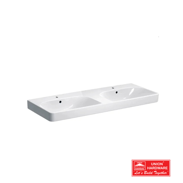 GB50022301120 20GEBERIT20SMYLE20DOUBLE20WASHBASIN20WHITE20W20220TRAP20HOLE 1 600x600