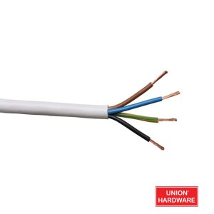 CABLE FLEX 4 CORE WHT 2 5MM